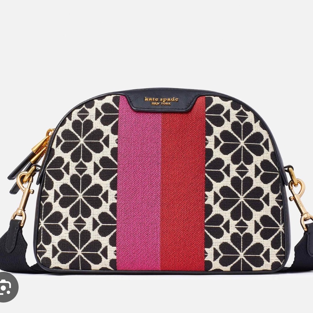 Kate Spade | Spade Flower Jacquard Stripe Addy Medium Dome Crossbody